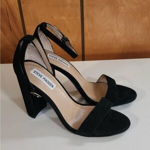 Steve Madden Women’s Size 8.5 Black Suede Heels EUC**